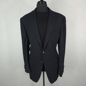 Joseph Abboud Blazer Mens 50R Black Wool Reda Super 110s Sport Coat Jacket